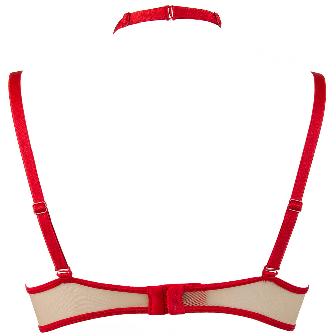 Axami Naughty in Nude Red Open Cup Shelf Bra