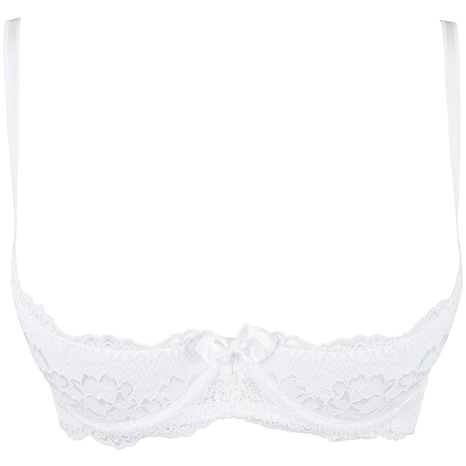 Axami Love Cave White Open Cup Lace Bra