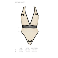 Sheer Mesh Deep V-Neck Bodysuit Passion Viena