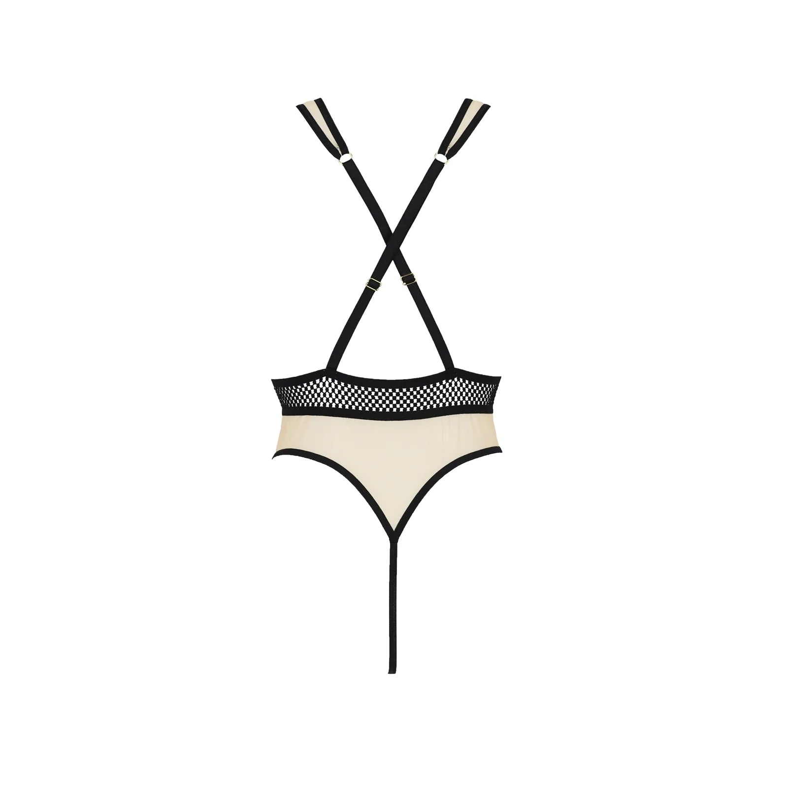 Sheer Mesh Deep V-Neck Bodysuit Passion Viena