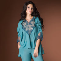 Sheer Lace Pajama Top Vova Lingerie Cosima