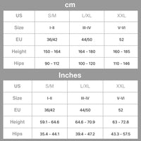 Amour Size Chart