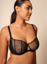 Gossard Obsession Black Sheer Balconette Bra