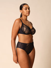 Gossard Obsession Black Sheer Deep Brief