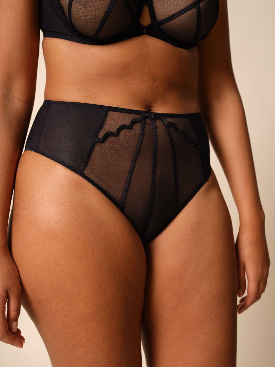 Gossard Obsession Black Sheer Deep Brief