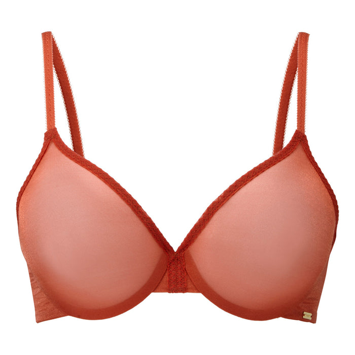 Gossard Glossies Sheer Molded Bra Cayenne