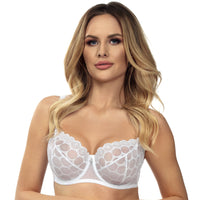 Sexy Sheer Lace Soft Cup Bra Coco WHITE