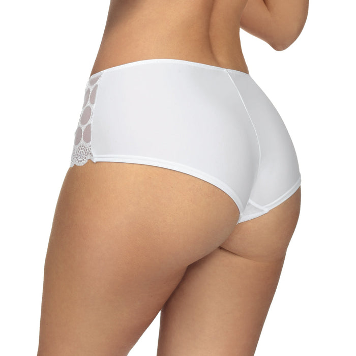 Sheer Mesh Boyshort Panty Coco White