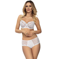 Sexy Sheer Lace Soft Cup Bra Coco WHITE Set