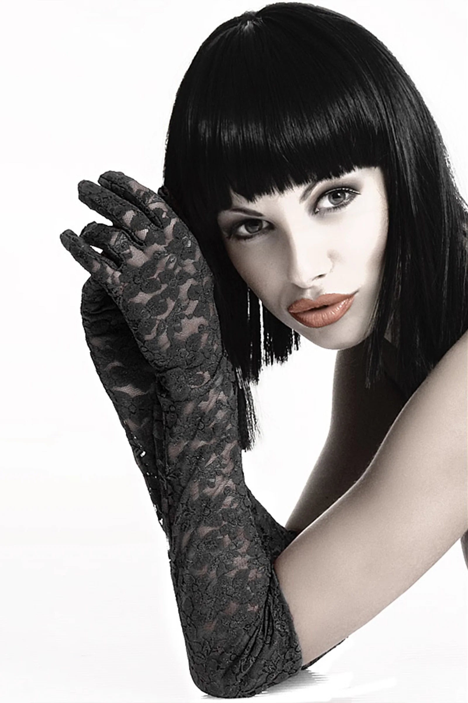 Sheer Lace Long Gloves Chilrose Velvet Whisper; Shop @ Lavinia Lingerie