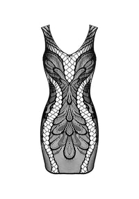 Obsessive Midnight Muse Black Openwork Mini Dress