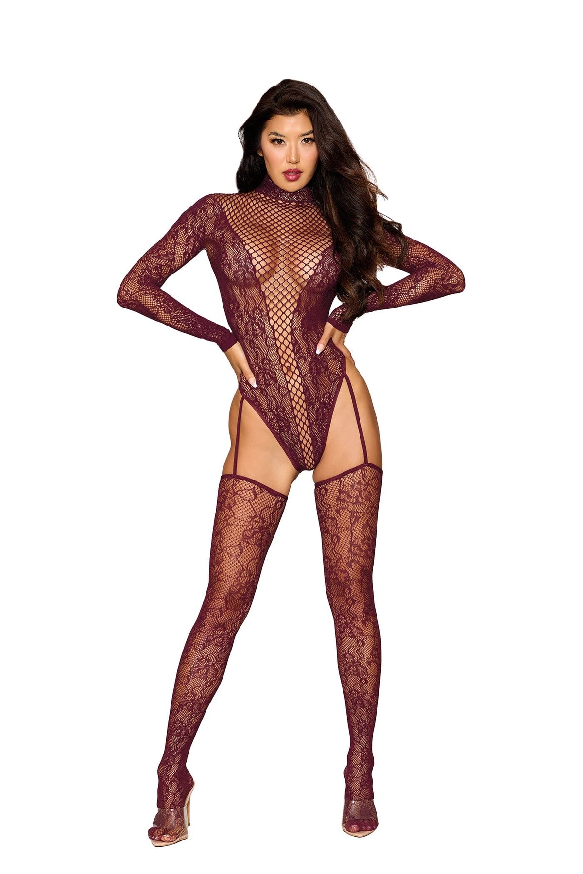 Dreamgirl Cherry Lacquer Teddy Bodystocking