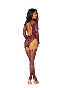 Dreamgirl Cherry Lacquer Teddy Bodystocking