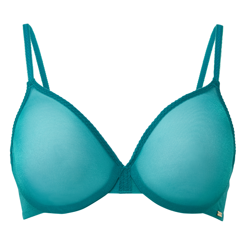 Sexy Sheer Molded Bra Gossard Glossies Emerald
