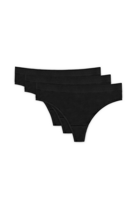 High-Leg Cotton Thong Panty 3-Pack Gorteks Alana