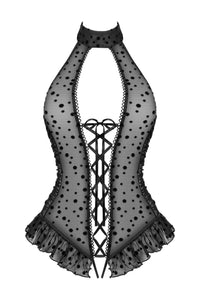 Beauty Night Carlotta Sheer Mesh Polka Dot Teddy