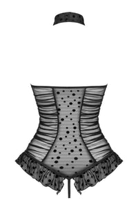 Beauty Night Carlotta Sheer Mesh Polka Dot Teddy
