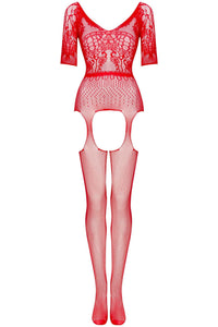Beauty Night Courtney Red Super Sexy Fishnet Bodystocking