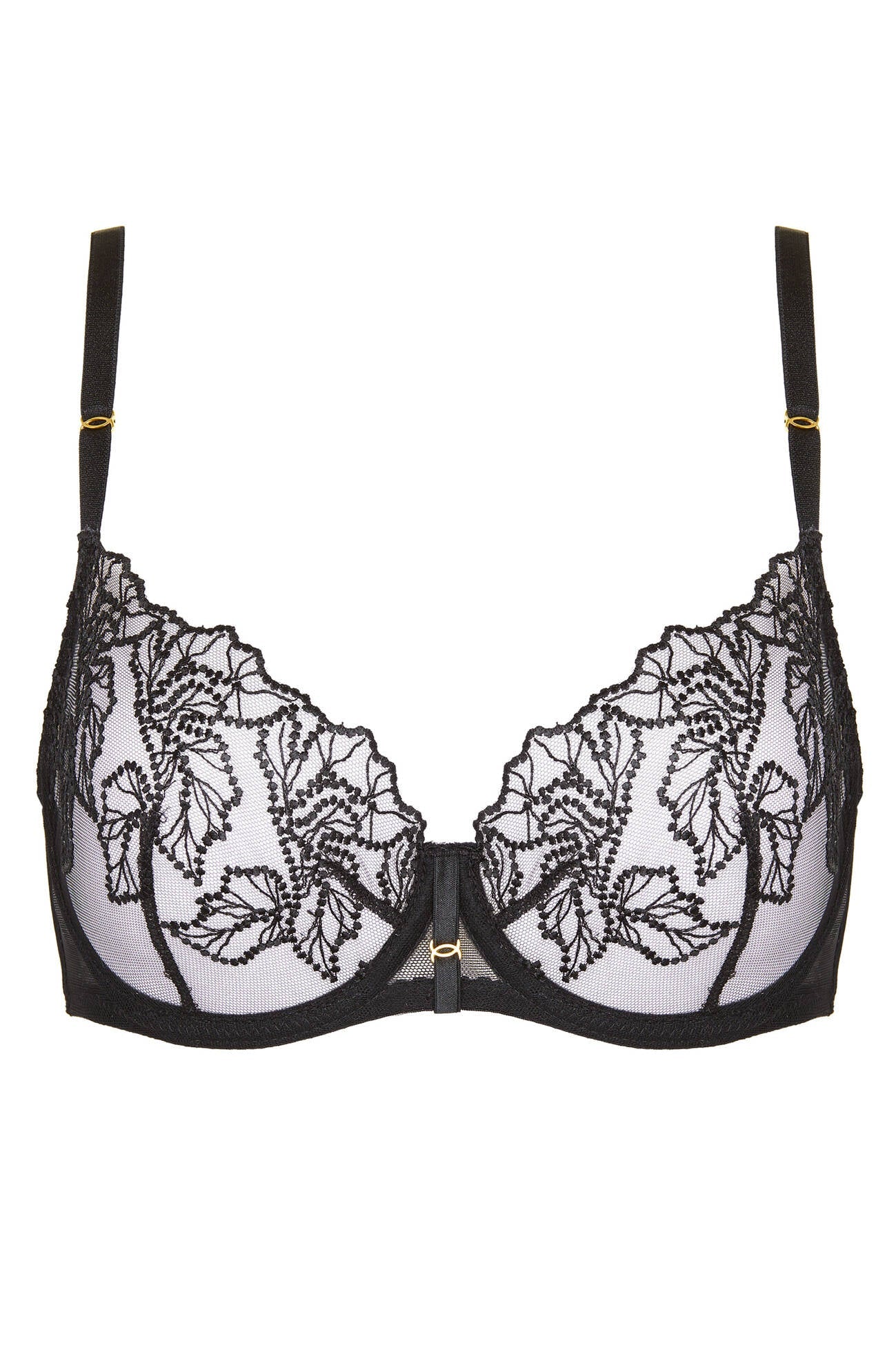 Sheer Mesh Demi Cup Bra Gorteks Madame