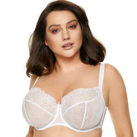 Gorteks Pamela White Sheer Mesh Balconette Bra SALE