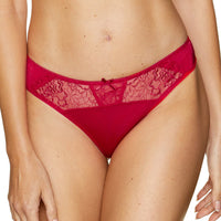 Semi Sheer Thong Panty Gorteks Pamela Red