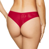 Semi Sheer Thong Panty Gorteks Pamela Red
