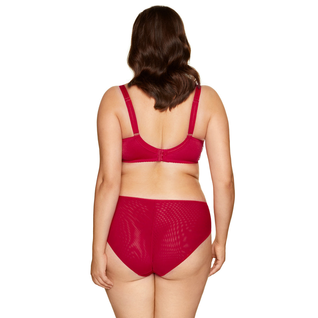 Semi Sheer Low Rise Bikini Panty Gorteks Pamela Red