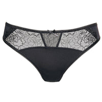 Semi Sheer Thong Panty Gorteks Pamela Black