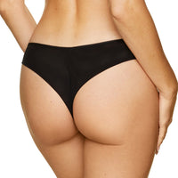 Semi Sheer Thong Panty Gorteks Pamela Black