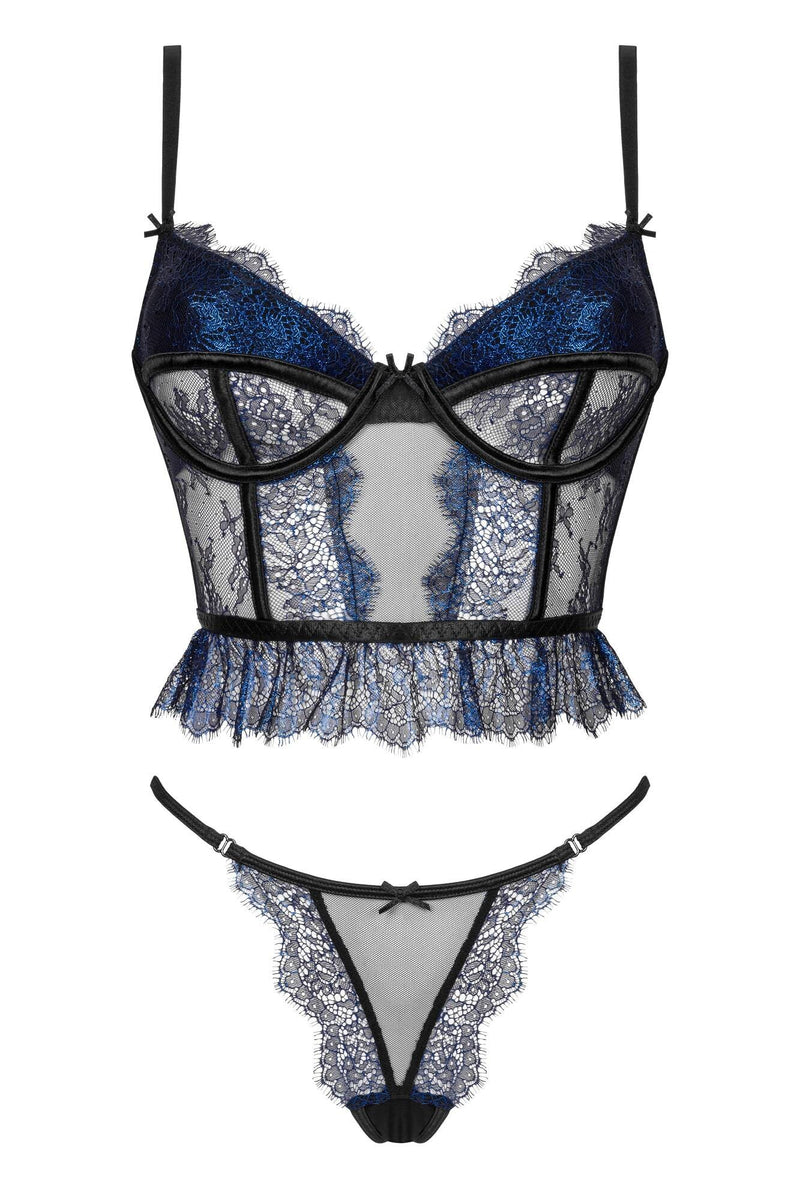 Sheer Lace Longline Bra & Sexy String Beauty Night Saphira BN6740 – Lavinia