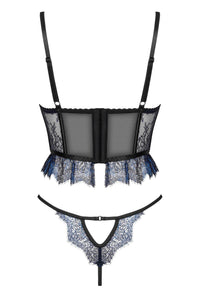 Beauty Night Saphira Sheer Lace Longline Bra & Sexy String