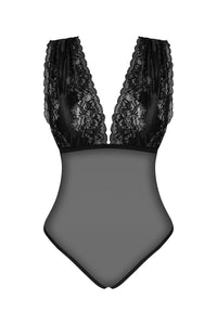 Beauty Night Veronica Black Sexy Deep Cleavage Lace Bodysuit