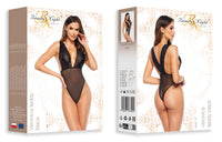 Beauty Night Veronica Black Sexy Deep Cleavage Lace Bodysuit