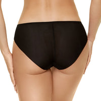 Sheer Low Rise Bikini Panty Gorteks Fiore Black back