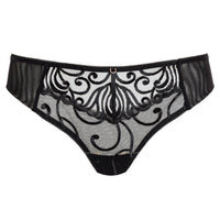 Sheer Thong Panty Gorteks Fiore Black Intimates
