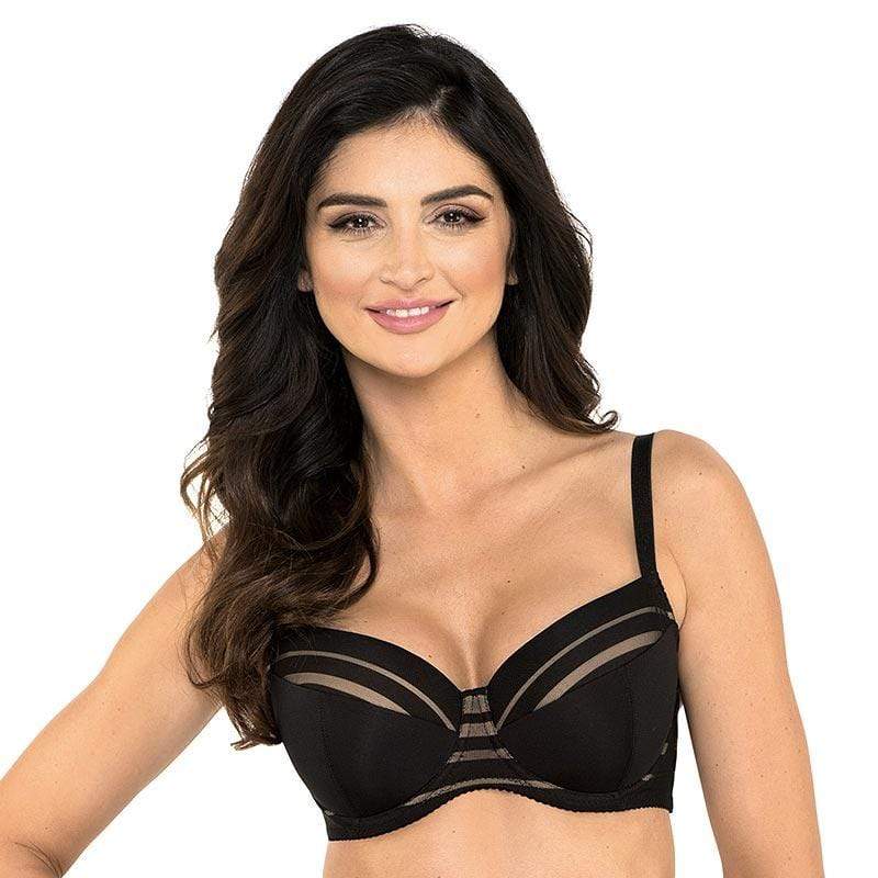 Full Figure Padded Striped Bra Gorteks Luna Gorteks Lingerie Padded Bra