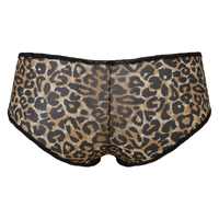 Gossard Glossies Leopard Black Printed Sheer Boyshort Panty