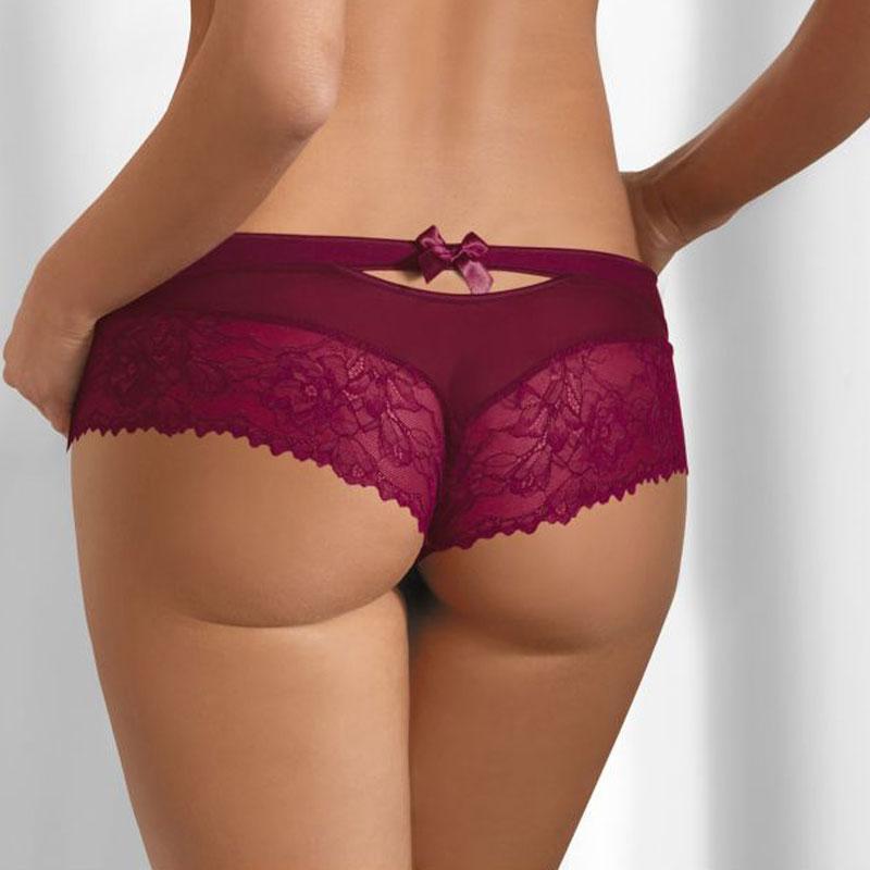 Sawren Intimates Cheeky Panty Lace Cheeky Shorts Panty Sawren Intimates Spicy Salsa L / Bordeaux - Lavinia Lingerie