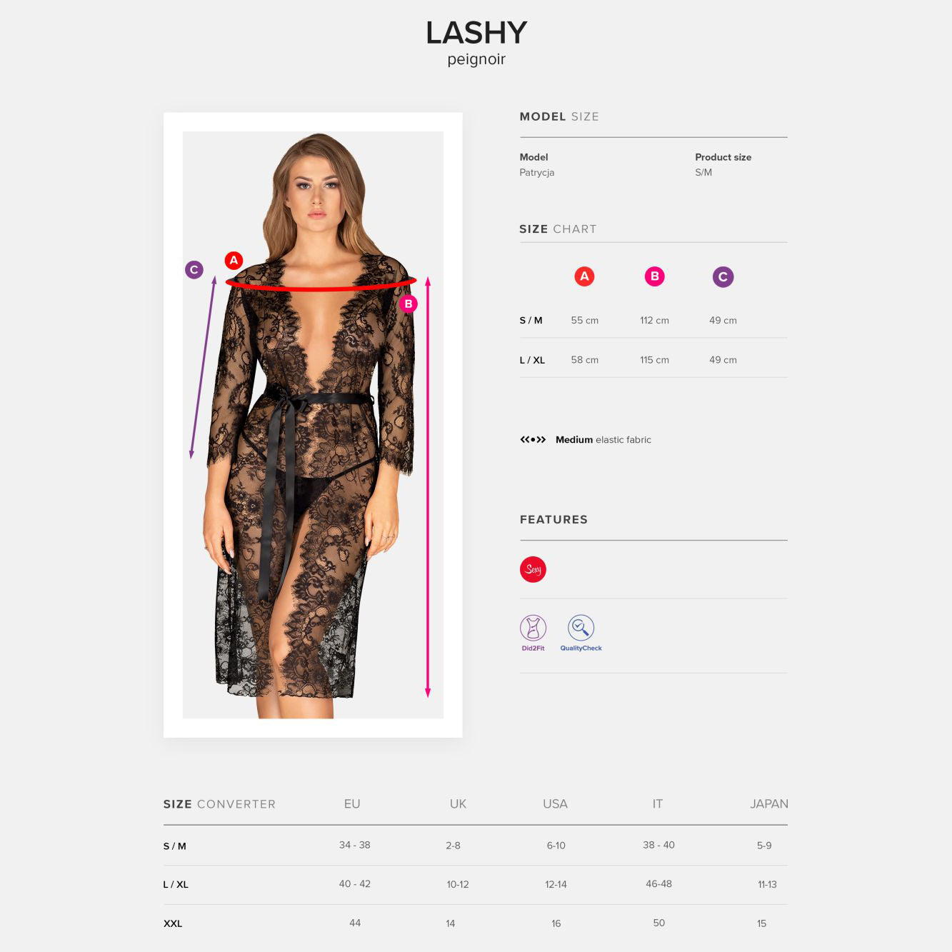 Sexy Sheer Eyelash Peniuar Obsessive Lashy