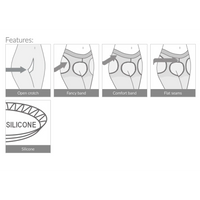 Amour Nymph Fishnet Open Crotch Pantyhose 30 DEN Black