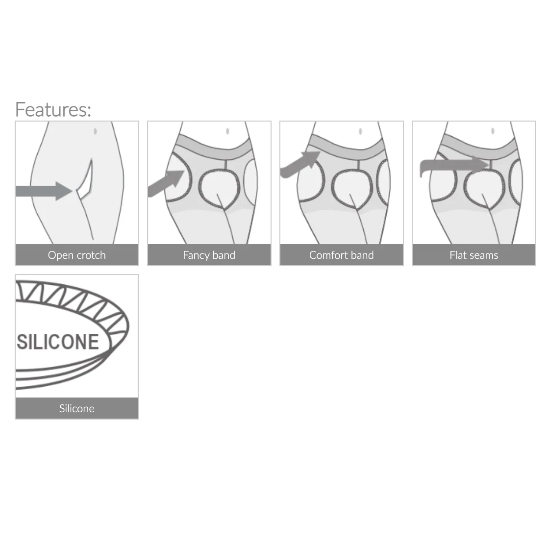 Amour Nymph Fishnet Open Crotch Pantyhose 30 DEN Black