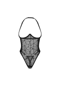 Obsessive Midnight Tease Olianna Black Open Cup Crotchless Teddy