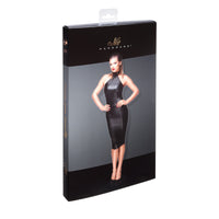Powerwetlook Pencil Dress Noir Handmade Black box