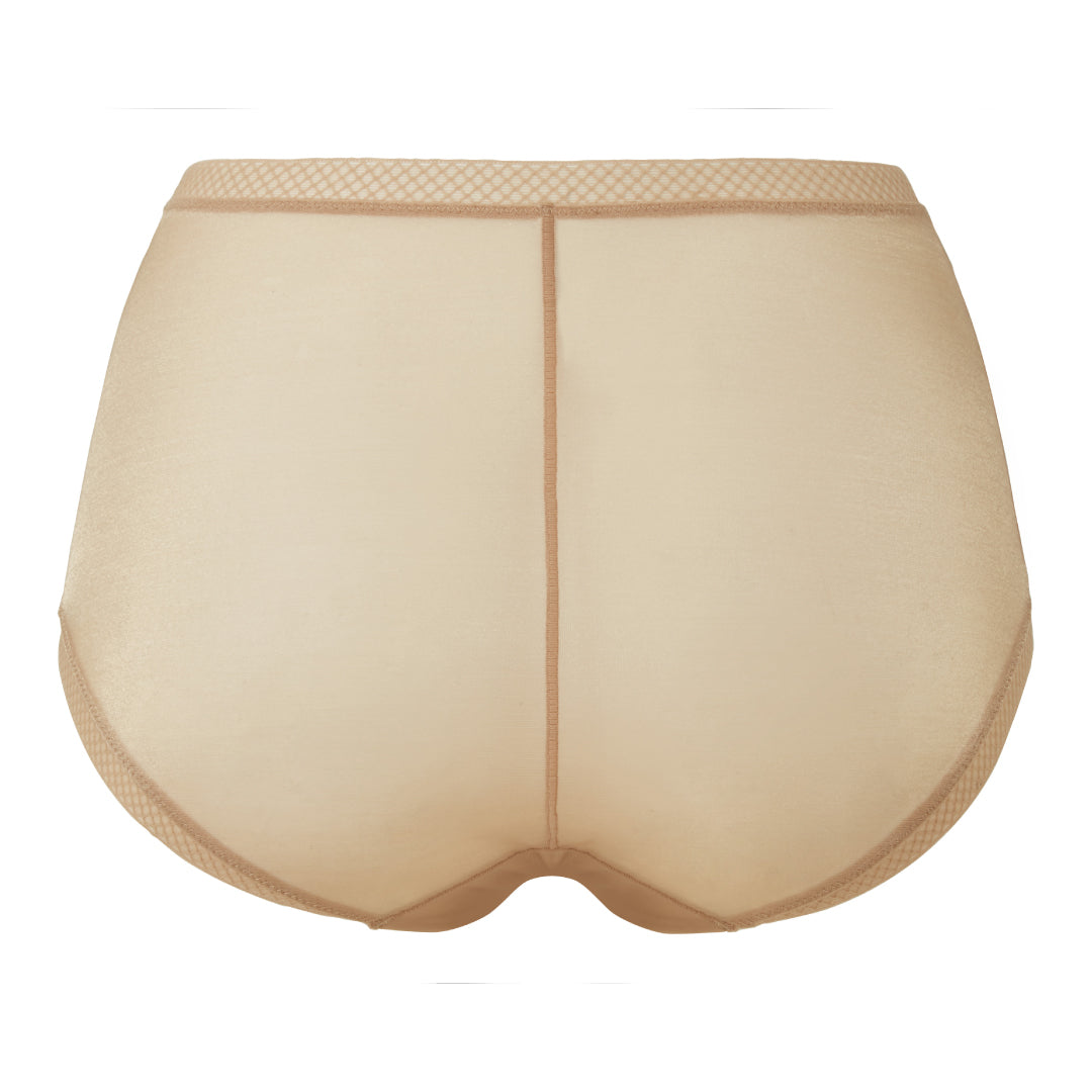 Gossard Glossies Nude Sheer High Waist Brief Panty
