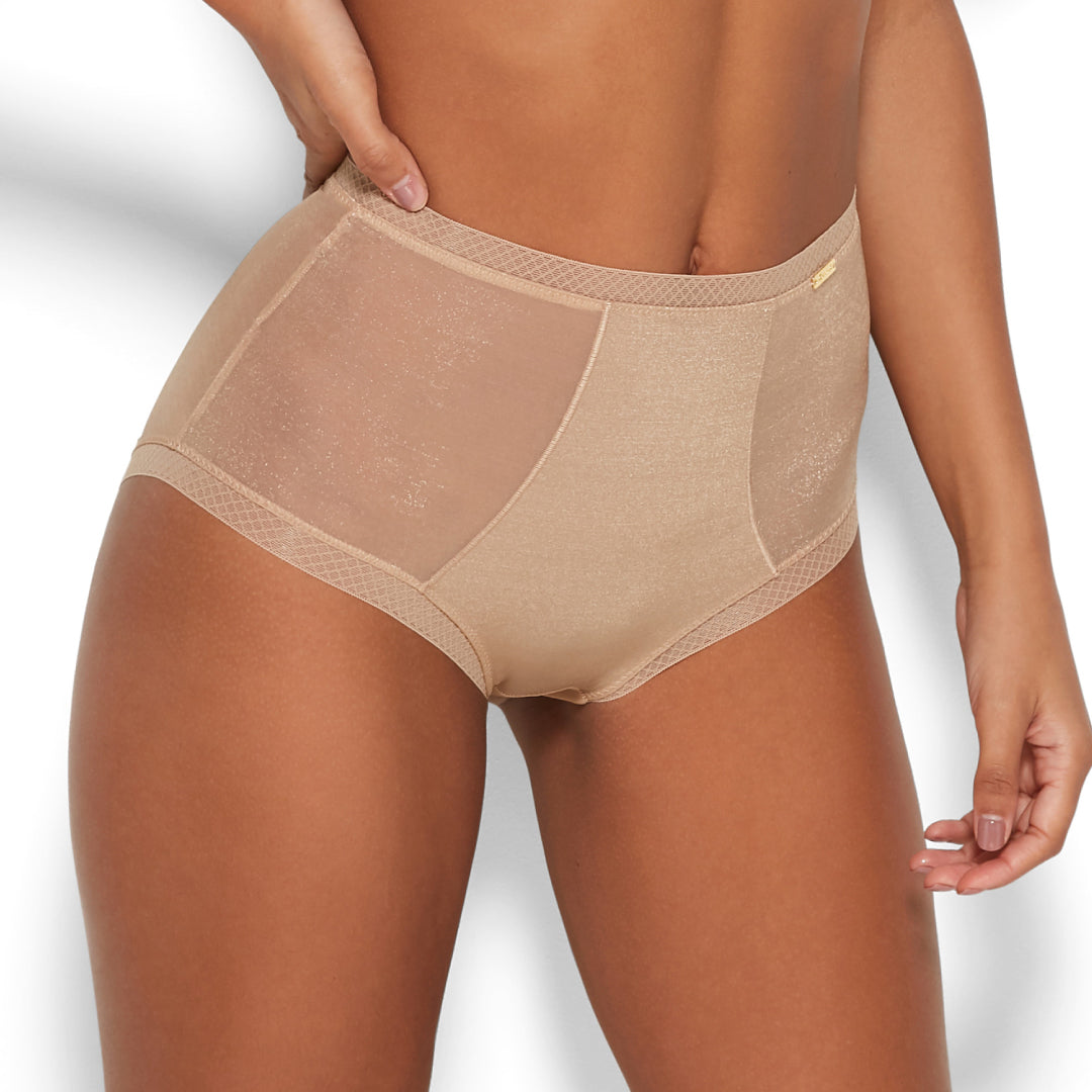 Gossard Glossies Nude Sheer High Waist Brief Panty