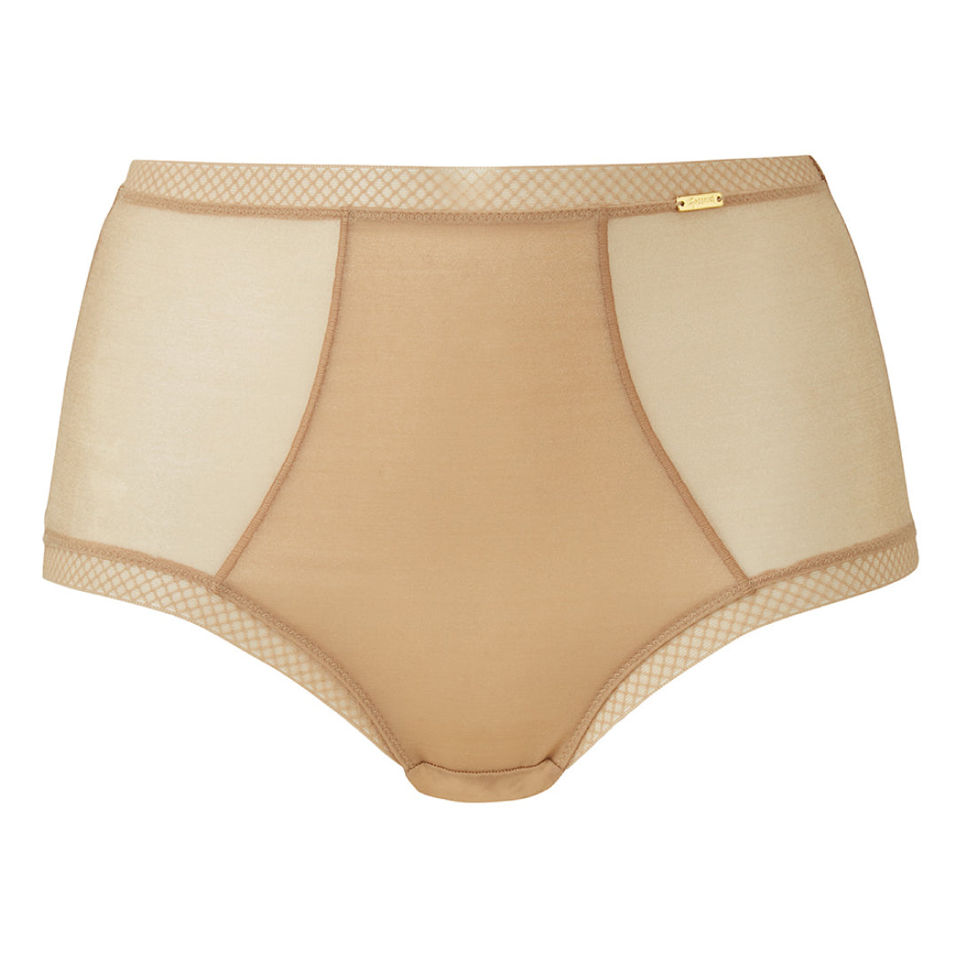 Gossard Glossies Nude Sheer High Waist Brief Panty