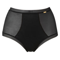 Gossard Glossies Black Sheer High Waist Short Panty