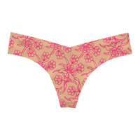 Playful Print Seamless Thong Panty Commando