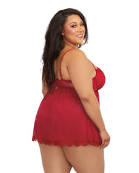 Dreamgirl Plus Size Underwire Push-Up Cup Babydoll