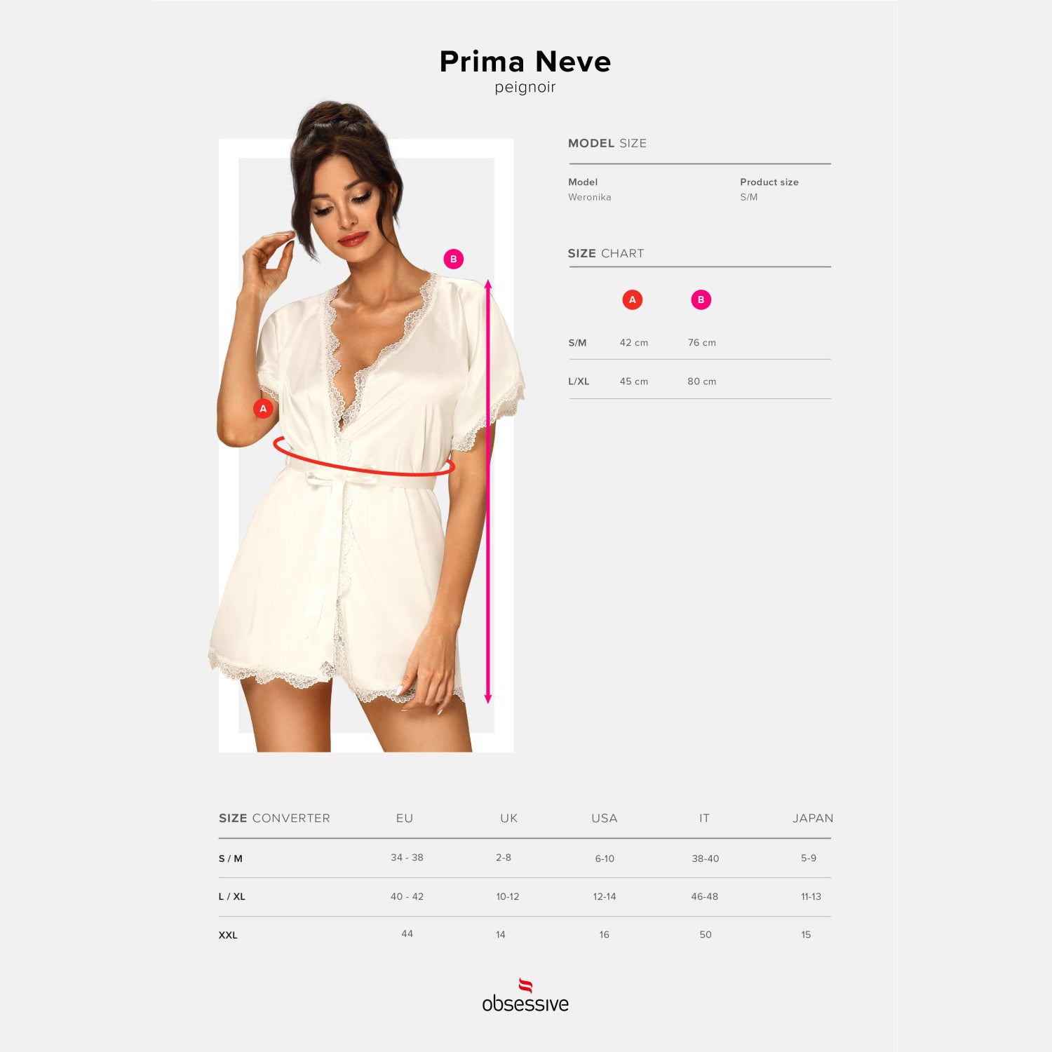 Smooth Satin Peniuar Obsessive Prima Neve